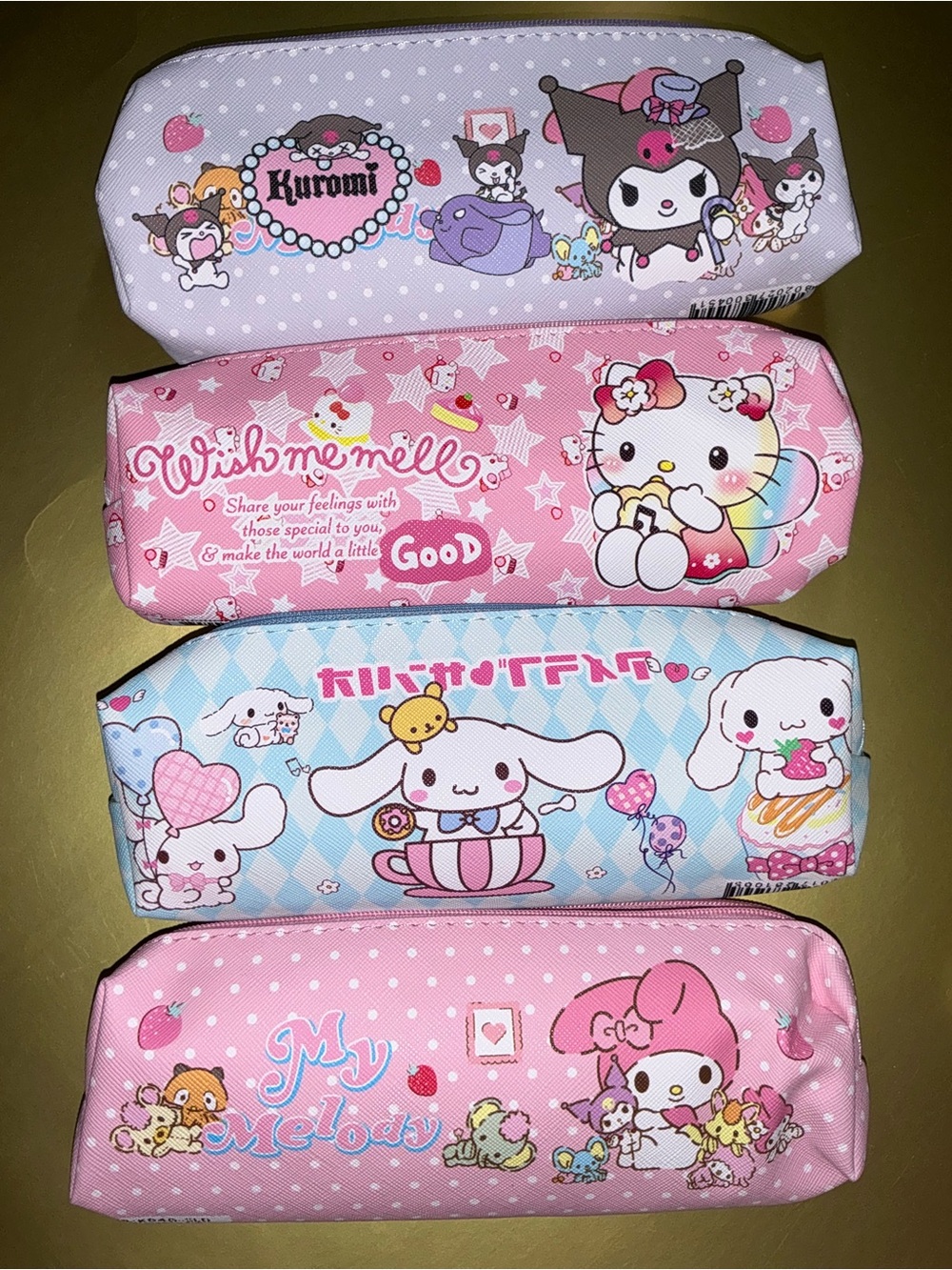 Sanrio Character Zip Pouch Set 4 Pieces